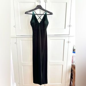 Dark Green Velvet Dress